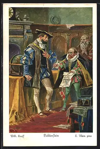 Künstler-AK Szene aus Lichtenstein von Wilh. Hauff