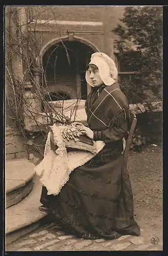 AK Dentellière flamande, Flämische Spitzenklöpplerin