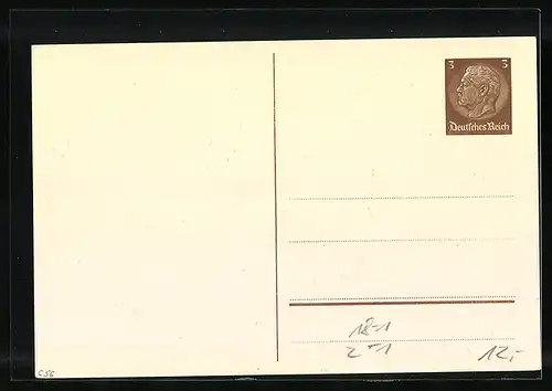 AK Gera, 1. Briefmarken-Ausstellung der Deutschen Sammler-Gemeinschaft 1937, Marktplatz mit Rathaus, Ganzsache