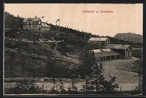 AK Fjeldsaeter pr. Trondhjem, Blick auf Häuser