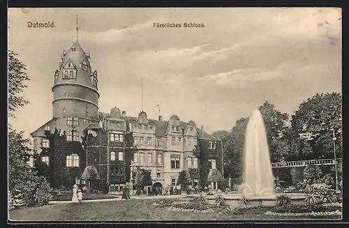 AK Detmold, Fürstliches Schloss mit Park