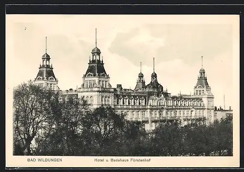 AK Bad Wildungen, Hotel und Badehaus Fürstenhof