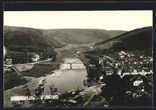 AK Carlshafen a. d. Weser, Ortspartie aus der Vogelschau