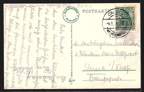 AK Cassel, Panorama von der Wilhelmshöhe