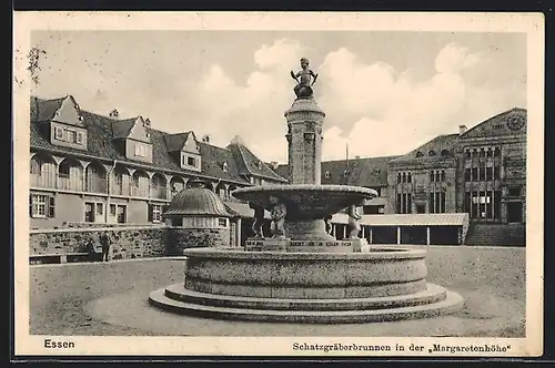 AK Essen, Schatzgräberbrunnen in der Margaretenhöhe