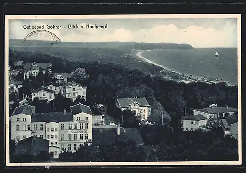 AK Göhren / Rügen, Blick vom Nordpeerd auf das Strand-Hotel