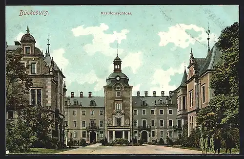 AK Bückeburg, Partie vorm Residenzschloss