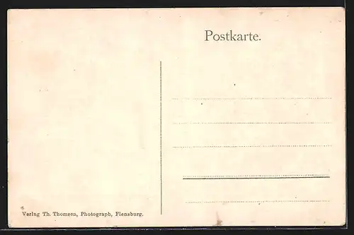 AK Flensburg, Ansicht vom Blücher-Denkmal