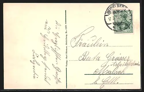 AK Heidelberg, Karl Theodor-Brücke und Schloss