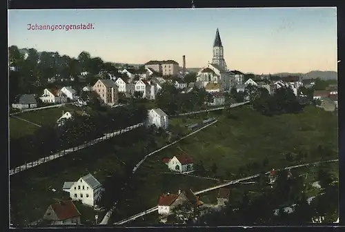 AK Johanngeorgenstadt, Ortsansicht mit Kirche