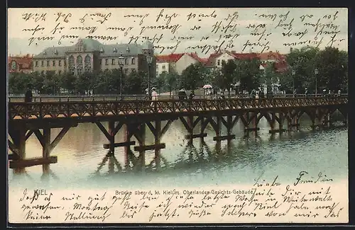 AK Kiel, Brücke über d. kl. Kiel m. Oberlandes-Gerichts-Gebäude