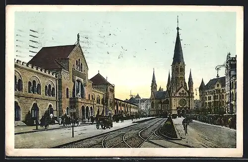 AK Berlin-Charlottenburg, Hardenbergstrasse mit Kaiser Wilhelm-Gedächtniskirche