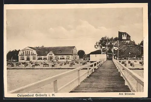 AK Grömitz i. H., Pier am Strand