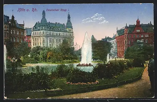 AK Köln-Neustadt, Fontäne am Deutschen Ring