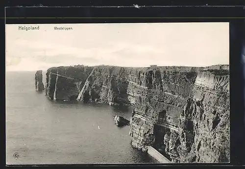 AK Helgoland, Blick auf die Westklippen