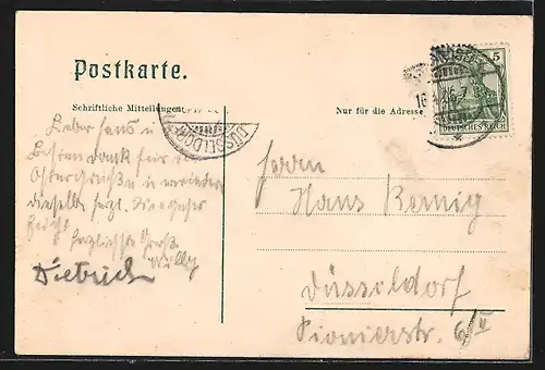 AK Rolandseck a. Rhein, Hotel Belle vue und Dampfer