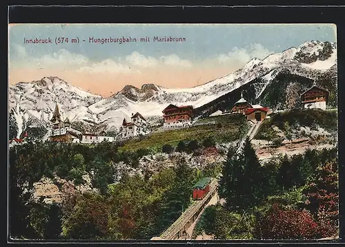 AK Innsbruck, Hungerburgbahn mit Mariabrunn