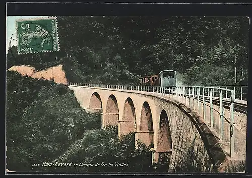 AK Mont-Revard, Le Chemin de Fer, Un Viaduc, Bergbahn