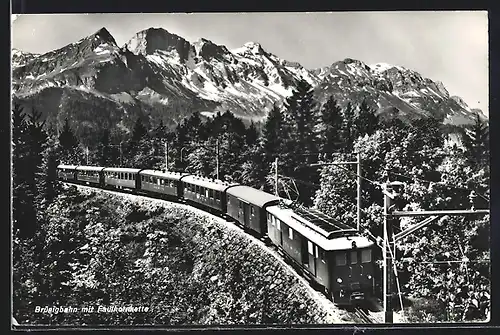 AK Brünig, Brünigbahn mit Faulhornkette