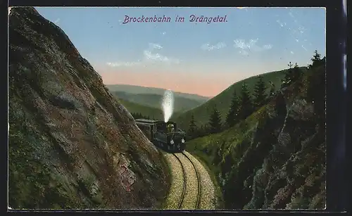 AK Brocken, Brockenbahn im Drängetal