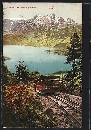AK Vitznau-Rigibahn mit schönem Ausblick