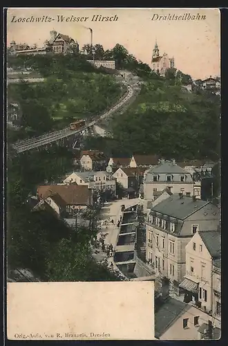 AK Loschwitz-Dresden, Die Drahtseilbahn