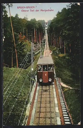 AK Baden-Baden, Oberer Teil der Merkurbahn