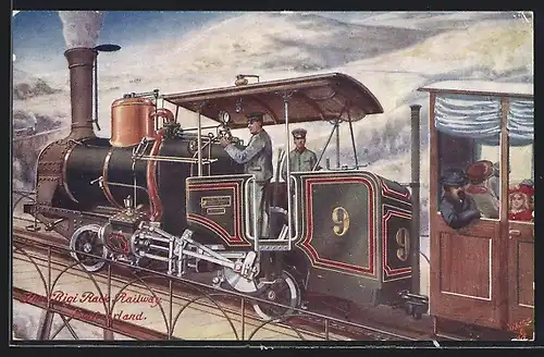 AK englische Eisenbahn 9, Bigi Rock Railway, Switzerland