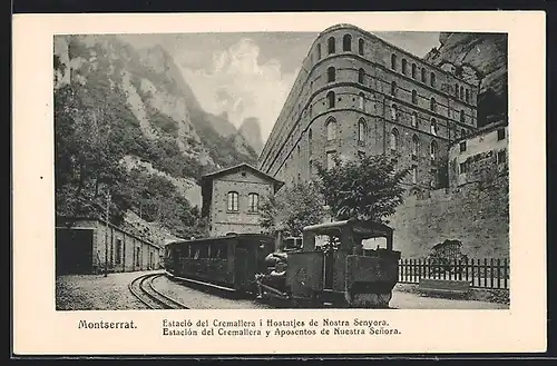 AK Montserrat, Estació del Cremallera i Hostatjes de Nostra Senyora, Bergbahn