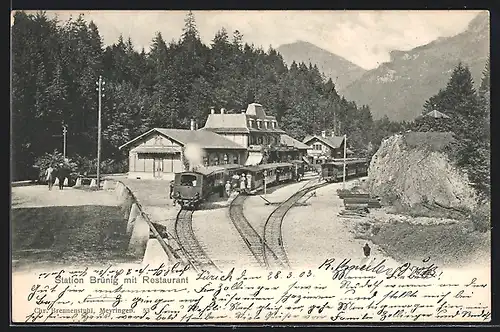 AK Brünig, Bergbahnstation mit Restaurant