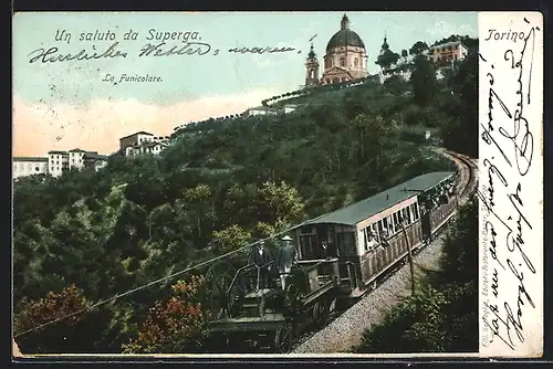 AK Torino, Superga, La Funicolare, Bergbahn