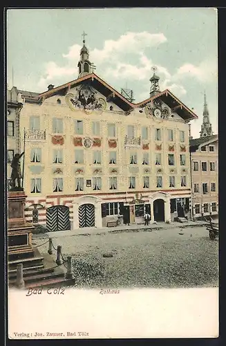 AK Bad Tölz, Rathaus und Denkmal