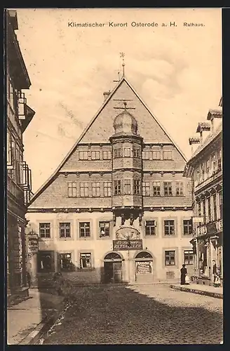 AK Osterode a. H., Rathaus und Restaurant Ratskeller