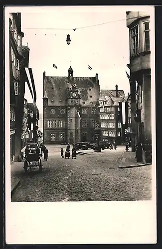 AK Marburg, Marktplatz m. Rathaus u. 