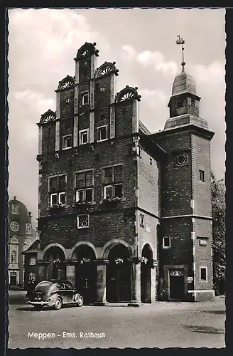 AK Meppen, Blick auf das historische Rathaus