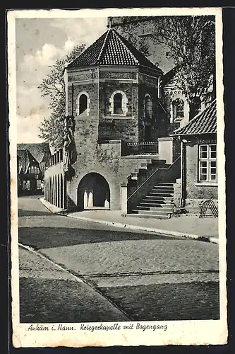 AK Ankum i. Hann, Kriegerkapelle mit Bogengang