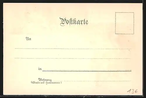 Lithographie Badenweiler, Regenschauer am Hochblauen