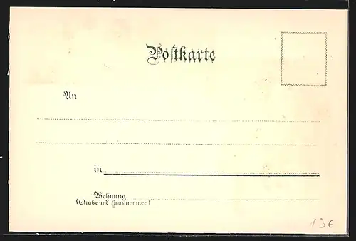 Lithographie Badenweiler, Regenschauer am Hochblauen