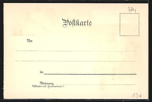 Lithographie Badenweiler, Regenschauer am Hochblauen