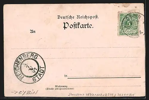 Lithographie Oybin, Gruss vom Töpfer, Gasthaus, Das Felsenthor, Die Schildkröte