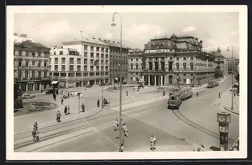 AK Bratislava, Hviezdoslavovo nam., Strassenbahn