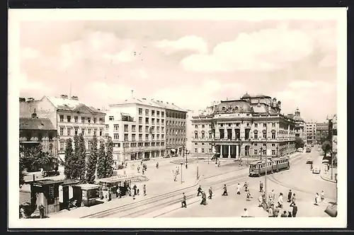 AK Bratislava, Hviezdoslavovo namestie, Strassenbahn