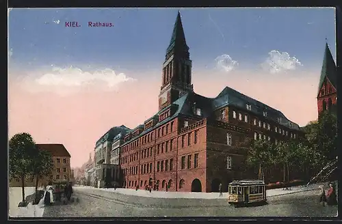 AK Kiel, Strassenbahn am Rathaus