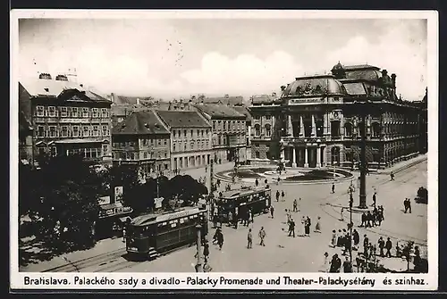 AK Bratislava, Mestske divadlo, Strassenbahn