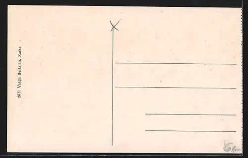 AK Kassa, Föutcai részlet a szökökúttal, Strassenbahn