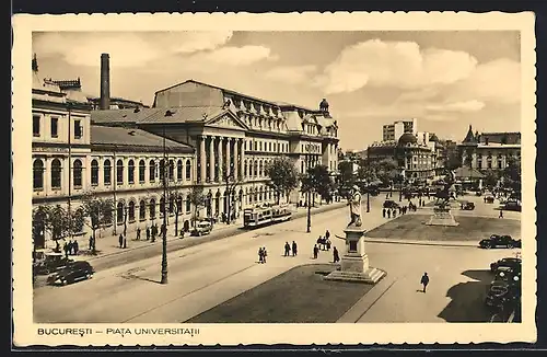 AK Bucuresti, Piata Universitatii, Strassenbahn