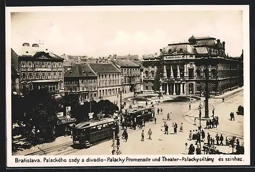 AK Bratislava, Mestske divadlo, Strassenbahn