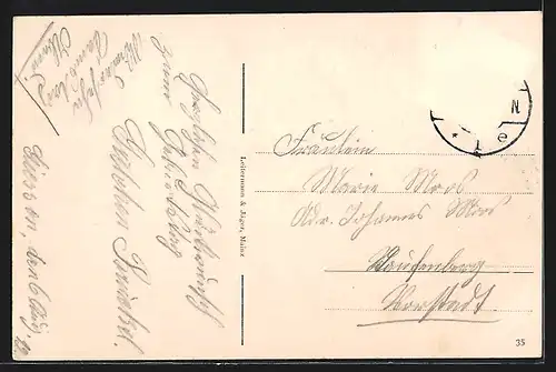 AK Giessen, Marktplatz mit Strassenbahn