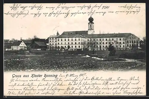 AK Oberroning, Blick auf das Kloster Ronning