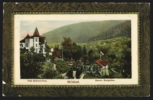 AK Wildbad / Württ., Hotel Villa Hohenzollern, Reserv. Kurgarten